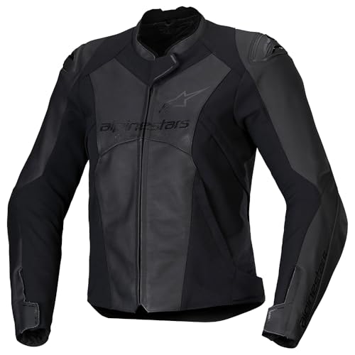 Alpinestars Stella Faster V3 Womens Leather Jackets (8, Black/Black)