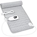 Heating Pad,Electric Heating Pads for Back,Neck,Abdomen,Fathers Day Dad Gifts,Moist Heating Pad for Shoulder,Knee,Arms,Legs,Dry/Moist Heat & Auto Shut Off,Birthday Gifts for Men(Light Gray, 24''×12'')