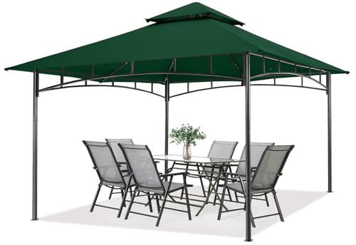 MASTERCANOPY 3,4 x 3,4 m Doppeldach Gartenlaube Pavillon für Garten, Hof, Waldgrün