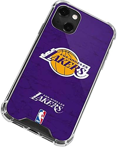 Skinit Clear Phone Case Compatible with iPhone 13 Mini - Officially Licensed NBA Los Angeles Lakers Purple Primary Logo Design