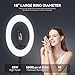 18 Inch Ring Light Kit, 55W6700k Dimmable LED Light, Tripod Stand, Remote Controller,Box,CRI95,Black