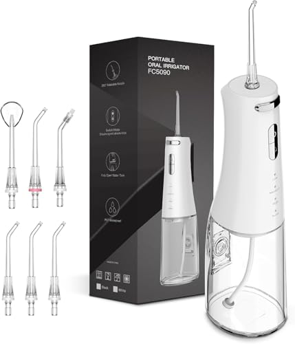 Water Flosser for Teeth Cordless – 4 modos oral irrigador 300 ml braces Flossers Cleaner, recarregável portátil IPX7 Waterproof oral Irrigator Professional Flossing Cleaning Picks for Home Travel