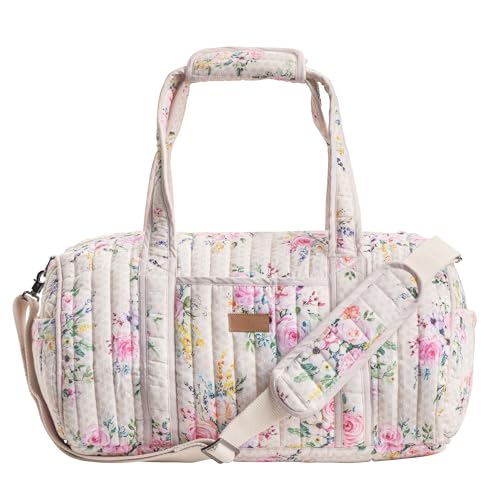 Maison d'Hermine Travel Duffle bag Cotton Quilted bag Overnight Luggage Weekender Business Travellers Family Trip - Sweet Rose Lavender