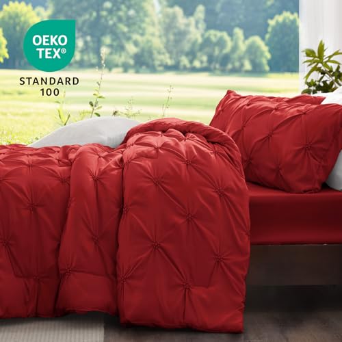 Image of BEDELITE King Comforter Set Rose Red,Lightweight & Soft Comforter