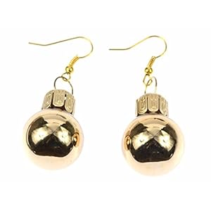 Kerstboombal oorbellen Miniblings kerstbal Kerstmis goud