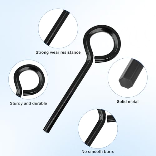 Image of 12pcs 5 /32 inch Standard Hex Dogging Key with Full Loop, Black Solid Metal Allen Key Sets Wrench for Keychain Push Bar Panic Exit Device Key