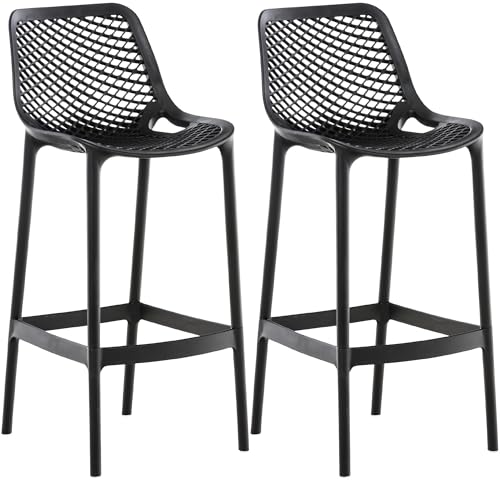 CLP Lot de 2 tabourets de Bar Jardin Air, chaises de Jardin Dossier, tabourets de comptoir...