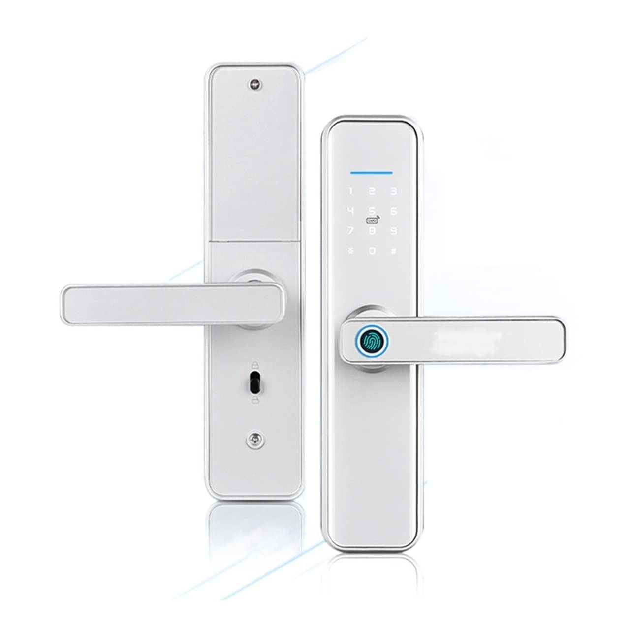 Front Door Lock Fingerprint Waterproof Tuya cerradura inteligente fechadura eletronica Sliver smart Door Lock(X7tyS-no mprtise)