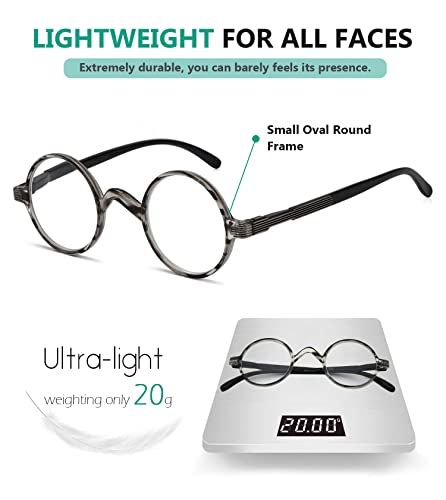 Image of Eyekepper Reading Glasses for Men, Large Round Readers Women Oval | Mens Womens Cheaters, Reader Eyeglasses, All-Day Comfort Spring Hinges, Scratch Resistant for Work /Crafts