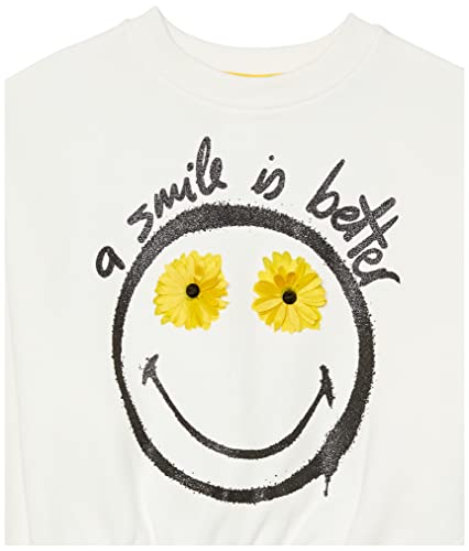 Image of Desigual Girls' Sweat Smiley Better 1001 Crudo