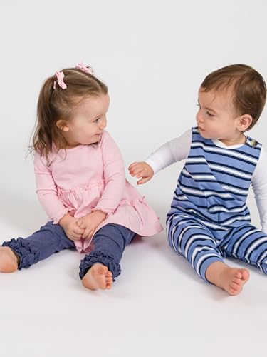 RuffleButts® Baby/Toddler Girls Long Sleeve High Low Flowy Ruffle Tunic Top4