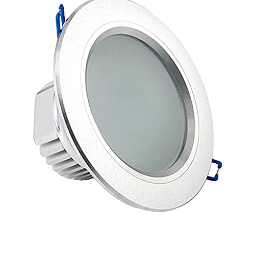 Spot LED encastré argenté haut de gamme pour plafond intérieur 3W