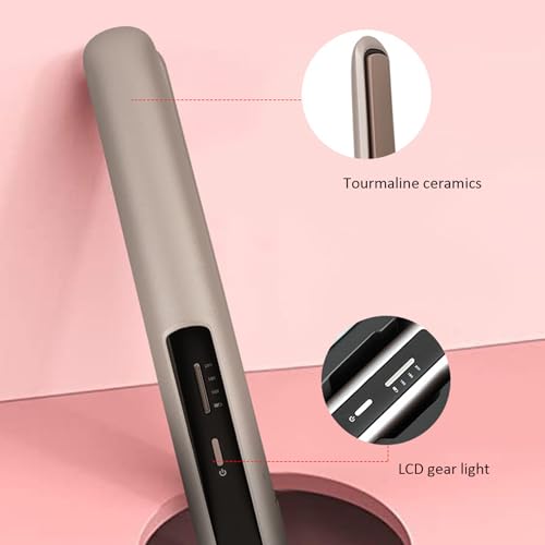 Plancha de pelo y rizadora inalámbrica con 3 temperaturas ajustables miniatura 6