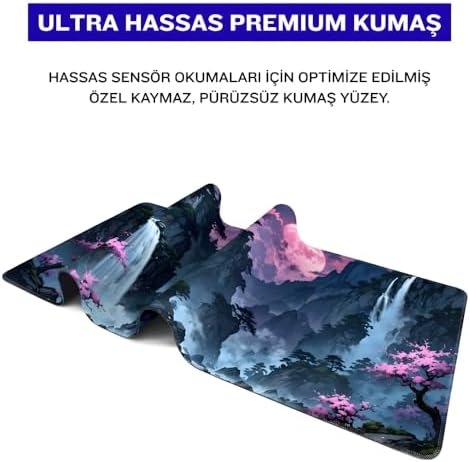 8 Farklı Desenli Baskılı Model Black Deer XXL Gaming Mouse Pad 70x30 cm – Dikişli Kenar, Kaymaz Taban, Dijital Tasarım, Hassas Takip, Ultra Geniş Oyuncu Mousepad (Jungle Art 70x30 cm) - Görsel 6