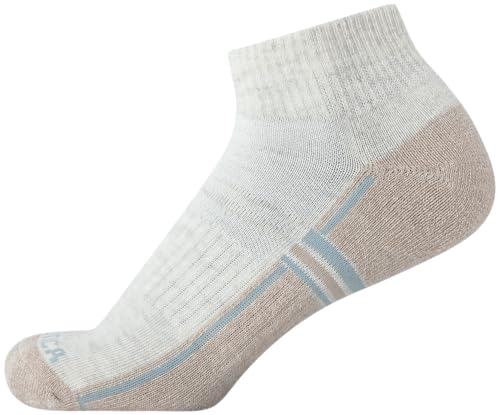 Image of Nautica Womens Quarter Socks Moisture Wicking Cushioned Socks, 12 Pack | Stretch Performance Dri-Motion Fabric, Cushioned with Arch Support, Breathable Mesh Panels, Quarter Cut, Shoe Size 4-10