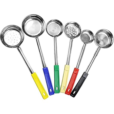 Darware Portion Control Serving Spoons (6-Piece Ladle Set); w 1/4 Cup, 1/2 Cup, 3/4 Cup & 1 Cup (2, 4, 6, 8 oz) & 1/2 & 1 Cup Utensils/Spoodles Cover