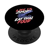 La vida es corta Comer comida tailandesa | Tom Yam Pad Thai | Tailandia PopSockets PopGrip Intercambiable