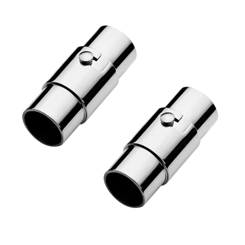 2 Stück 2–10 mm starke magnetische Sicherheitsverschlüsse aus Edelstahl, passend für runde Lederschnur, Armbandverbinder, Schmuckherstellung, Schwarz, Lochdurchmesser 8 mm, Lochdurchmesser 4 mm