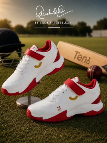 Image of By Sachin Tendulkar Unisex All Rounder Swing Cricket Shoes | Grip and Durability for All Cricket Turfs with Rubber Studs