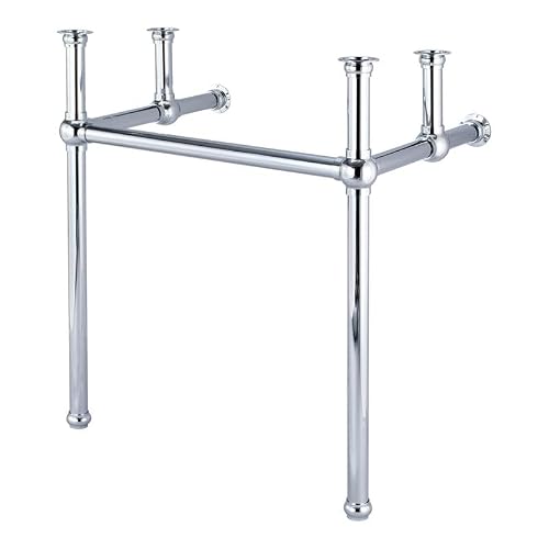 Water Creation Embassy 30\" Single Brass Wash Stand in Chrome/Silver