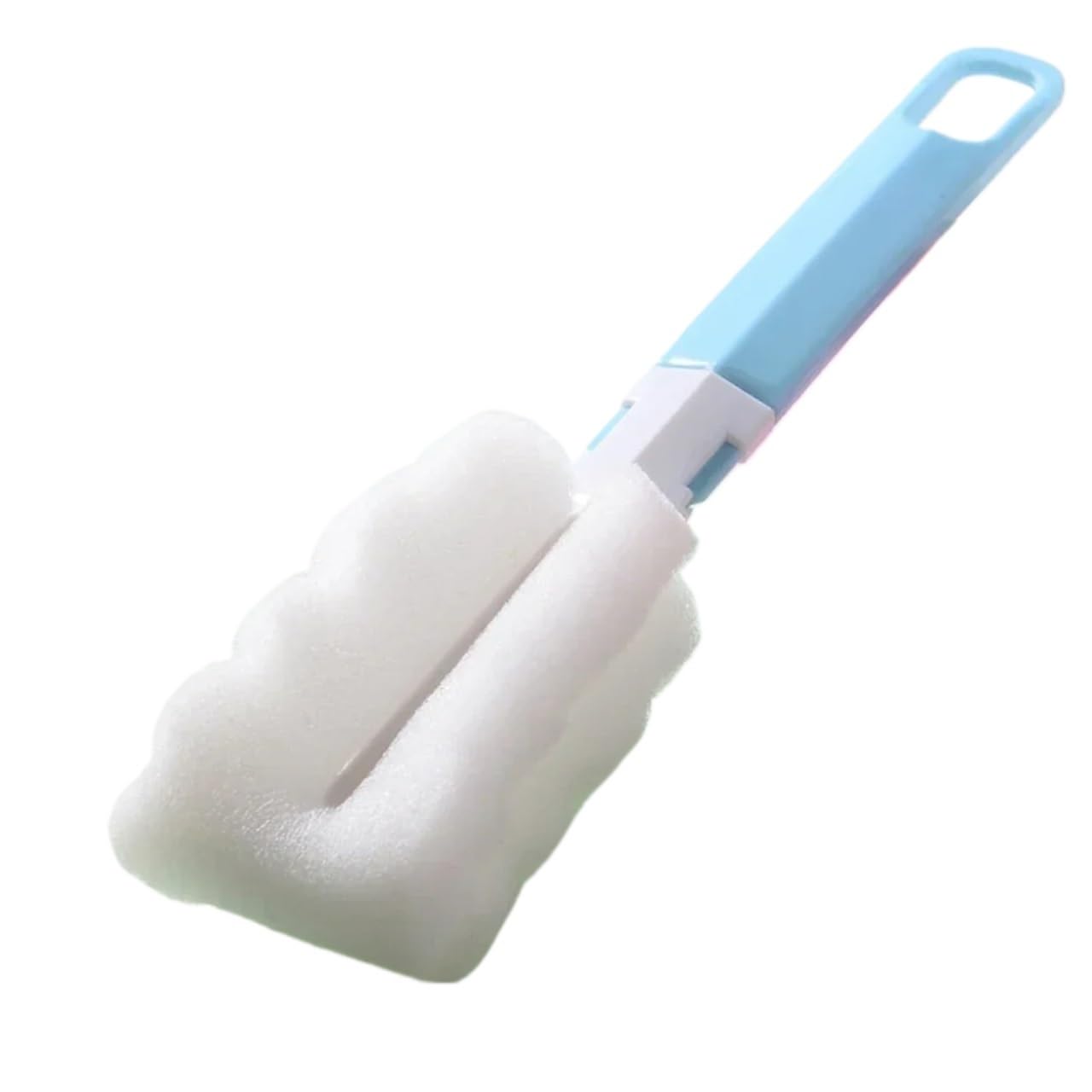 Bottle Brush Sponge Handle Brush Foam Bottle Cup Kitchen Cleaning Washing Cleaner Tool(Blue)