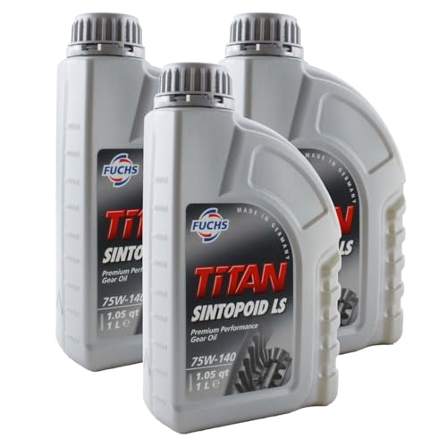 Fuchs 3 Liter TITAN SINTOPOID LS SAE 75W-140 Gear Oil (3 x 1L)