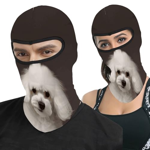 Balaclava para Ski para Hombres y Mujeres con Estampado de Caniche Francés, Máscara Facial Térmica para Clima Frío, Equipo para Motocicleta y Ski, Máscara de Invierno para Mujeres y Hombres miniatura 1