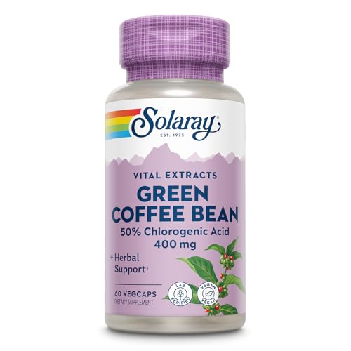 SOLARAY Guaranteed Potency Green Coffee Bean Extract, Veg Cap (Btl-Plastic) 400mg | 60ct