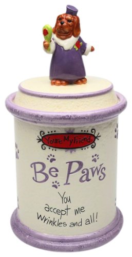 Appletree Design Be Paws You're My Friend Cookie Jar, 12-Inch, You Accept Me Wrinkles and All