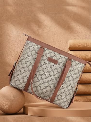 Image of Stylish Tote Bags for Office Use | Laptop Bag 15.6 inch | Purse for Women | Vegan Leather Handbag | Daily & Travel Use |