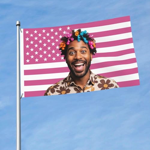 image for Nxwdwqa Custom Pink America Flag 3X5 Ft Personalized Flags Design Your