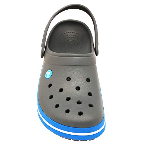 Image of Crocs Crocband Shoe for Adults, Size: 6 D(M) US Mens / 8 B(M) US Womens, Color: Charcoal /Ocean