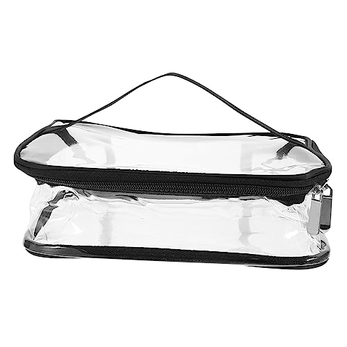 HOODANCOS Bolsa de Almuerzo Transparente de PVC Grande para Viaje y Cosméticos Organizador Portátil de Almacenamiento