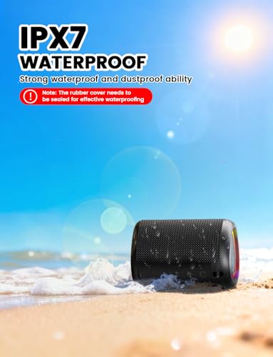 UOHHBOE Portable Bluetooth Speaker with 20W Loud Stereo Sound, BT5.4 Mini Super-Portable Speaker with 3 Modes RGB Lights, 24H Playtime, TWS Pairing, Outdoor Speaker for Party/Beach/Travel/Gifts - Image 6