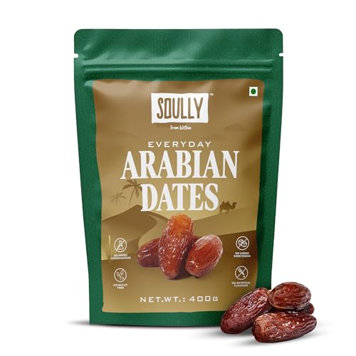 Soully Arabian Dates 400g | Premium Arabian Khajoor | High in Fib...