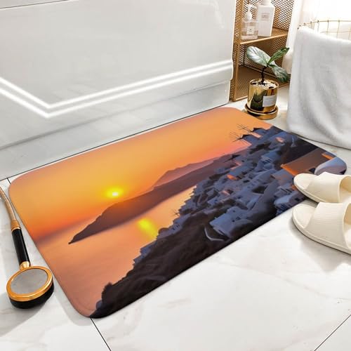 Tapis de salle de bain antidérapant absorbant velours corail douche baignoire - 7