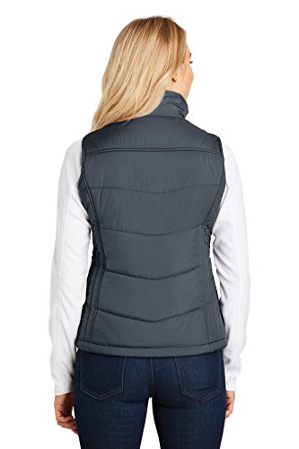Port Authority Women's Puffy Vest - Dark Slate/Black L709 4X #TOP2