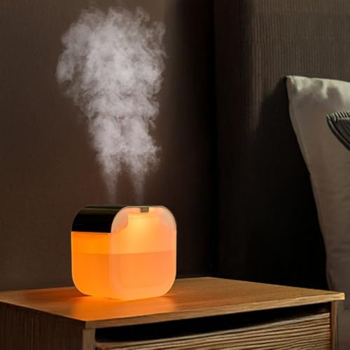 Humidificador, 1L de gran capacidad, operación silenciosa con tecnología avanzada de niebla para dormitorio, oficina, alivio de aire seco de invierno (negro) Humidificador, 1L de gran capacidad, operación silenciosa con tecnología avanzada de niebla para dormitorio, oficina, alivio de aire seco de invierno (negro)