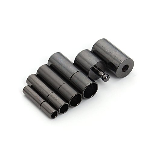 Linsoir Beads Strong Cylinder Bayonet Push Clasps Brass Cord Ends For 2.5Mm Round Leather Cord Buckle Mating Connectors Gun Black Plated Pack Of 20 #TOP2