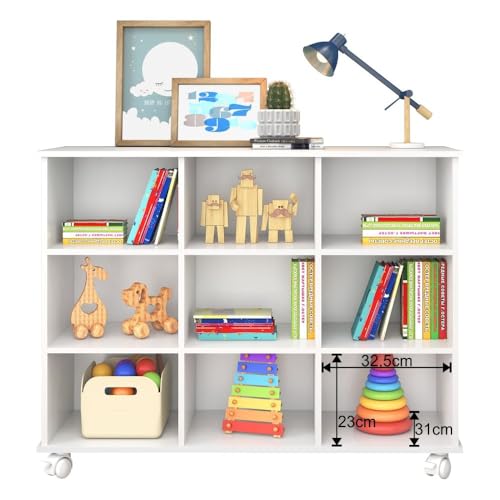 Nicho Organizador 6 Gavetas com Rodízios Branco - Qmovi