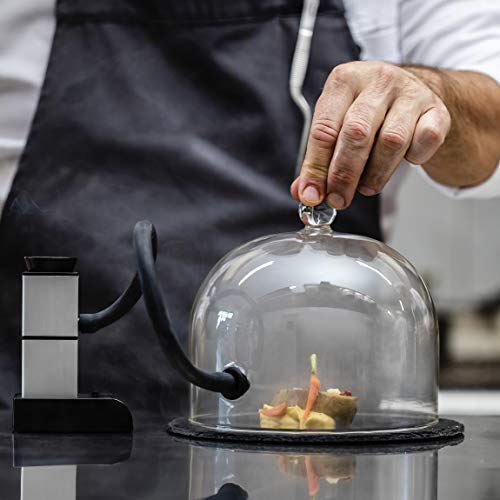 Lacor - 61815 - Magic Food Smoker Bell , Glasdeckel mit Ventil , Ermöglicht den Eintritt von Rauch , Dampf und Aromen zu rauchen und aromatisieren Lebensmittel , 16 x 12cm