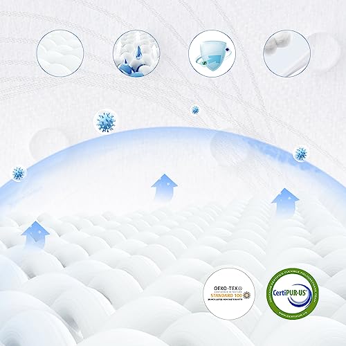 Image of Avenco Twin XL Mattress, Twin XL Mattress 10 Inch, Medium Firm Hybrid Twin XL Mattress in a Box, Pocket Innerspring for Motion Isolation, Bamboo Charcoal Memory Foam for Odor Reducing