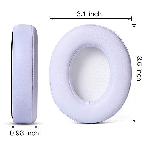Almohadillas de reemplazo profesionales para auriculares Beats Studio 2 y Studio 3 (B0500, B0501), cuero proteico suave y espuma viscoelástica para aislamiento acústico (no compatibles con Beats Solo) miniatura 4