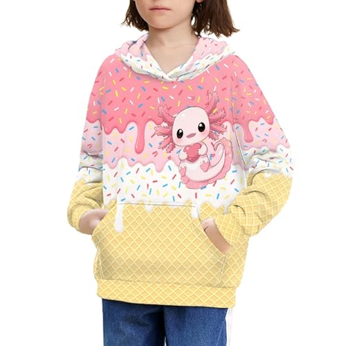 Image of Coloranimal Unisex Girls and Boys Long Sleeve Hoodies Hoody Athletic Pullover Sweatshirts Tops Age 6-16year