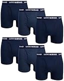 Lucky Brand Men's Underwear – Classic Boxer Briefs (6 Pack), Size Large, All Navy