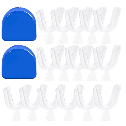 Teeth Whitening Trays Kit 16pcs, Thermoform Moldable Dental Mouth Tray for Whitening Teeth, Oral Care Mouth Tray Kits Comes with 2 Blue Cases