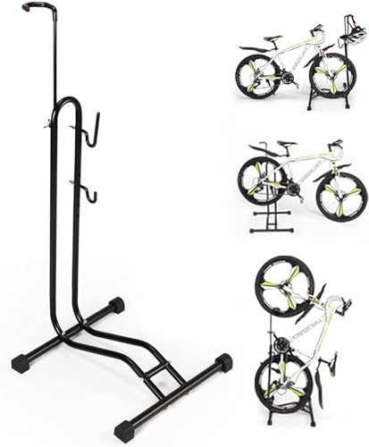 URbazaar Bicycle Ground Stand Detachable Bike Rack/Bike Floor Stand/Maintenance Rack Horizontal and Vertical Bike Rack Stand 3-in-1 For Indoor And Outdoor Ground Support Of All Bike