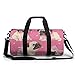 KoIjYtI Sporttasche Tier-Mops-Bogen-Muster-Rosa Männer Reisetasche Mit wasserdichte Schicht & Schuhfach Gym Fitness Tasche 24 Liter Handgepäck 45x23x23cm