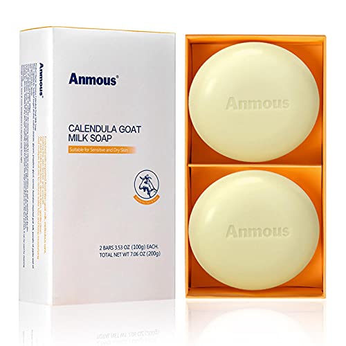 Anmous Goat Milk Bar Soap - Gentle Exfoliating Bath Soap,Moisturizing Goat Milk Cleansing Bar for Hands & Body - Wonderful for Eczema, Dry Sensitive Skin and All Skin Types,7.06 Oz Bar Anmous Goat Milk Bar Soap - Gentle Exfoliating Bath Soap,Moisturizing Goat Milk Cleansing Bar for Hands & Body - Wonderful for Eczema, Dry Sensitive Skin and All Skin Types,7.06 Oz Bar