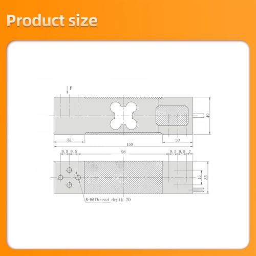 Sensor de celda carga HX711 módulo AD peso balanza electrónica 200kg punto único 5